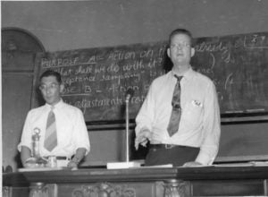 W. Edwards Deming gives his 1st seminar in Japan