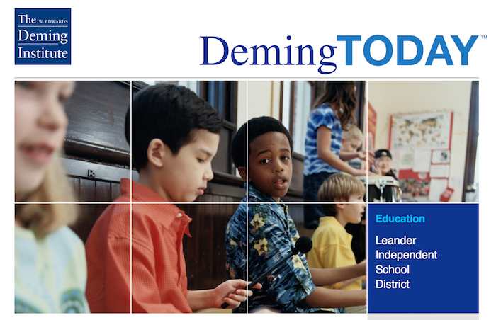 cover image for Deming Today report - photo with kids and a teacher