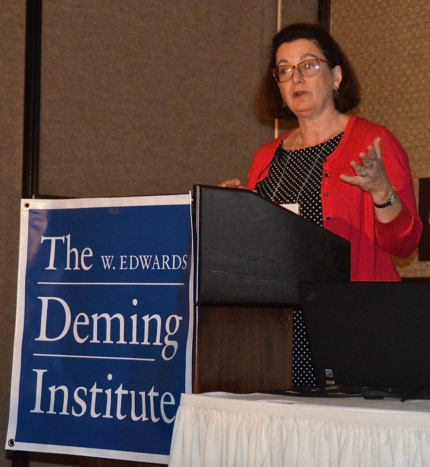 Andrea Gabor speaking at The W. Edward Deming Institute 2014 Conference
